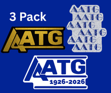 Load image into Gallery viewer, Three AATG logos stickers