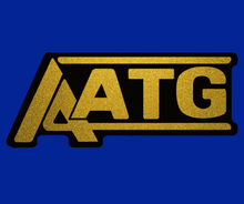 Load image into Gallery viewer, Gold 'AATG' logo on a black background