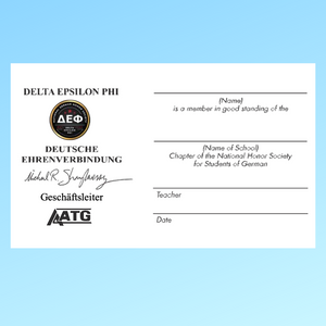 Delta Epsilon Phi Membership Card (High School)