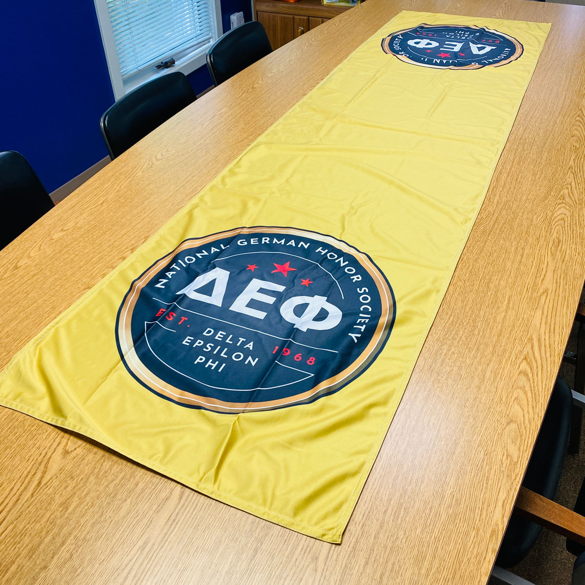 Delta epsilon phi logo banner high school american association of