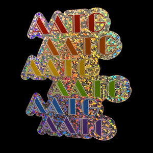AATG Color Spectrum Glitter Sticker - Pack of 3